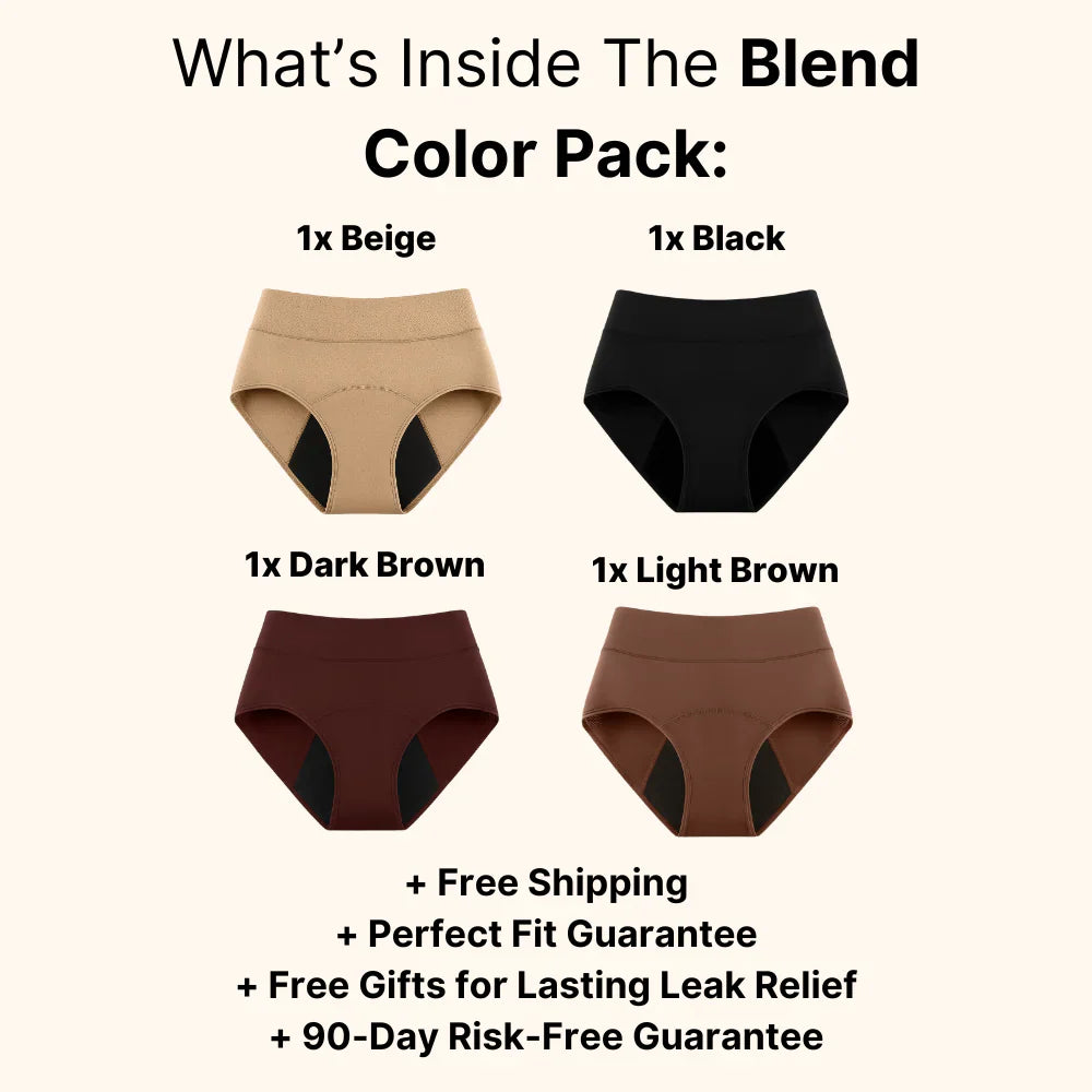 ELNUVO™ 100% Leak-Proof Underwear 4-Pack|✅Stay Dry, Fresh & Confident — Without Pads, Bulk, or Embarrassing Leaks🎁🎁