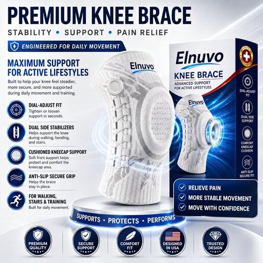 Elnuvo Advanced Adjustable Multi-Function Sports Knee Support Brace