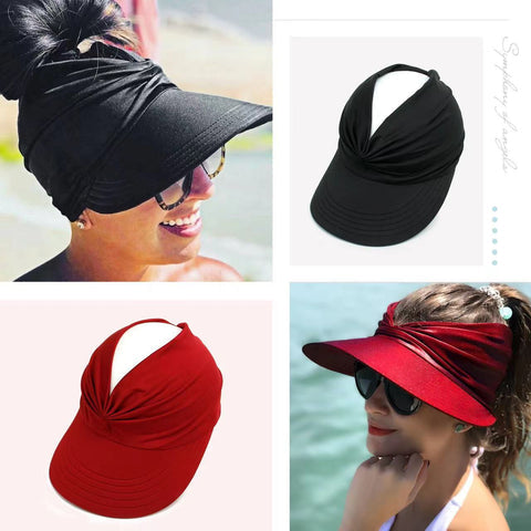 🔥 Summer Hot Sale 60% OFF💕UPF 50+ Sun Visor Ponytail Hat