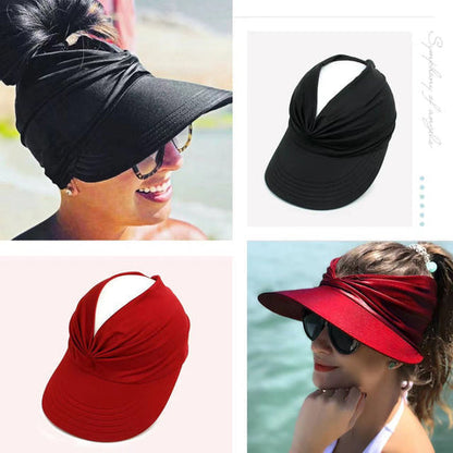 🔥 Summer Hot Sale 60% OFF💕UPF 50+ Sun Visor Ponytail Hat