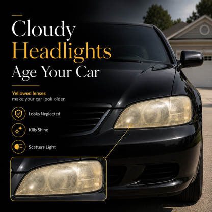 🚘Automotive Headlight Restoration Kit – 💡Restore Foggy & Yellowed Lenses