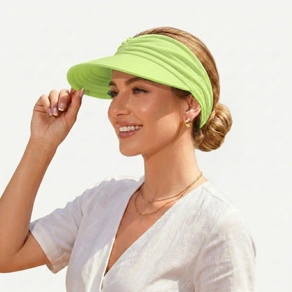 🔥 Summer Hot Sale 60% OFF💕UPF 50+ Sun Visor Ponytail Hat
