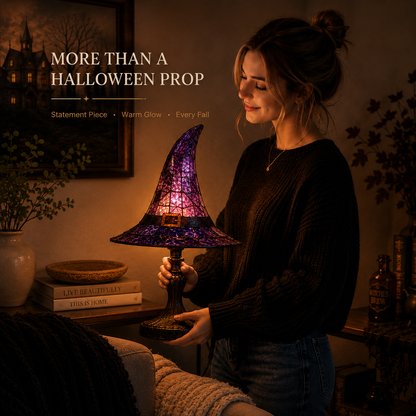 Varenloey® 🧙‍♀️ Stained-Resin-Style Witch Hat Lamp