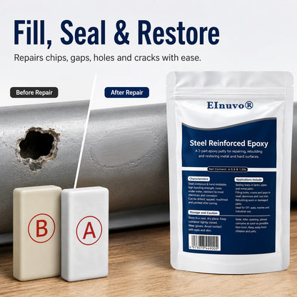 💥SAVE 50% NOW🏠EInuvo® Steel Reinforced Epoxy Repair Putty — Universal Glue for Metal, Wood, Plastic