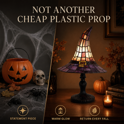 Varenloey® 🧙‍♀️ Stained-Resin-Style Witch Hat Lamp