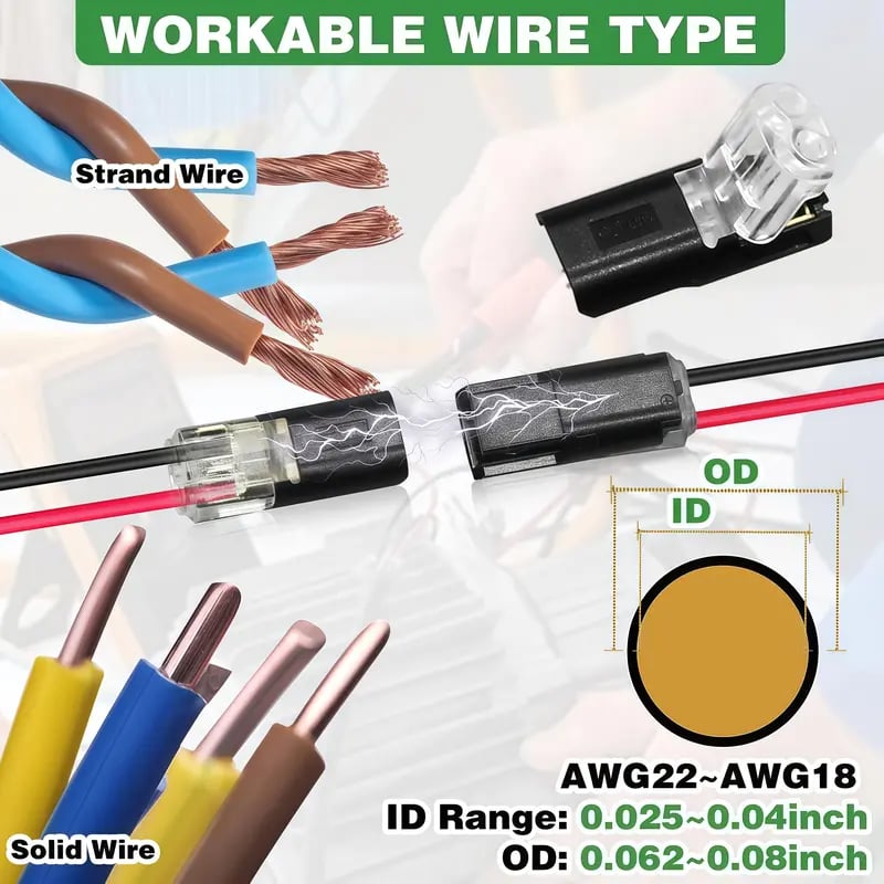 Double Wire Plug in Connector Ultimate DIY Wiring Kit