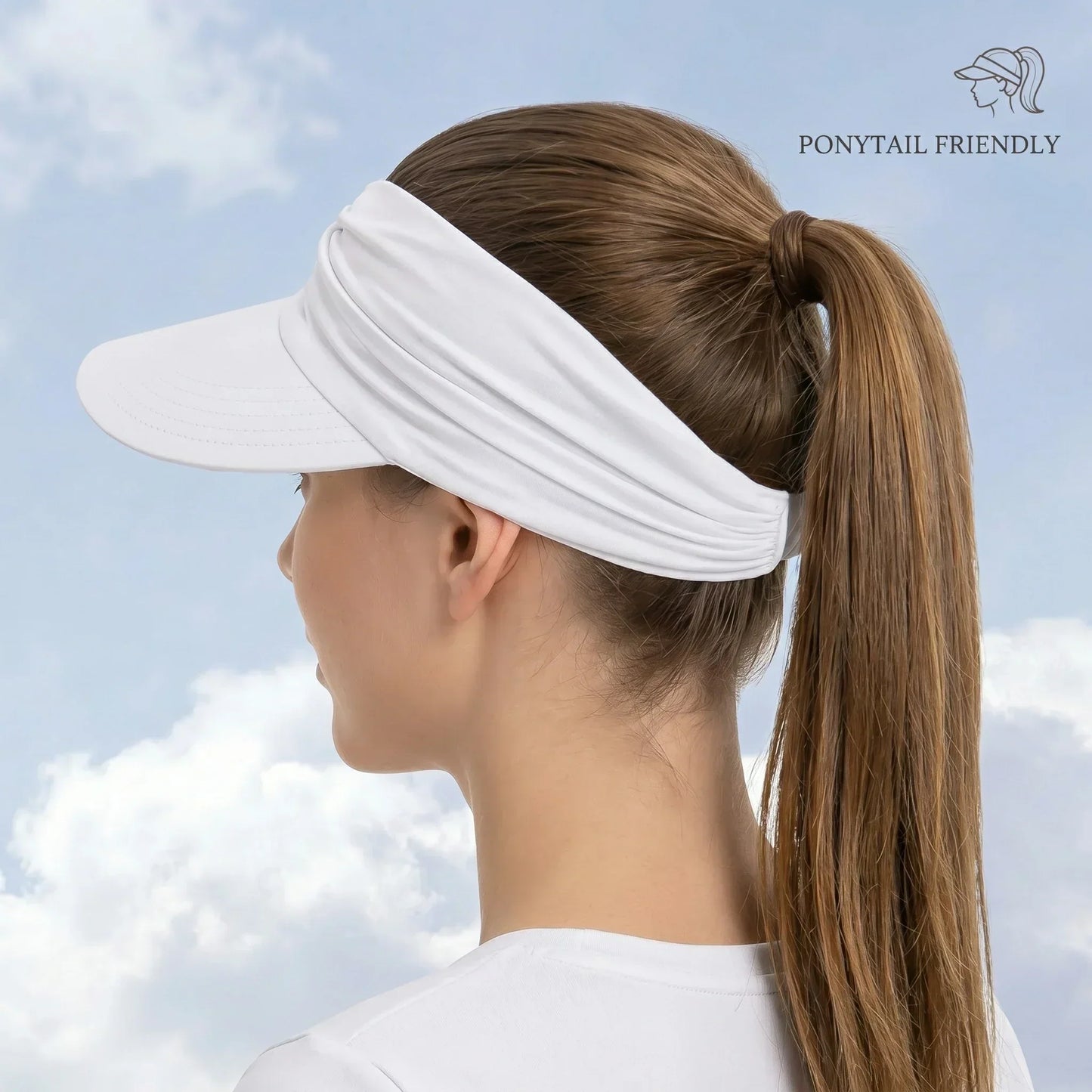 🔥 Summer Hot Sale 60% OFF💕UPF 50+ Sun Visor Ponytail Hat