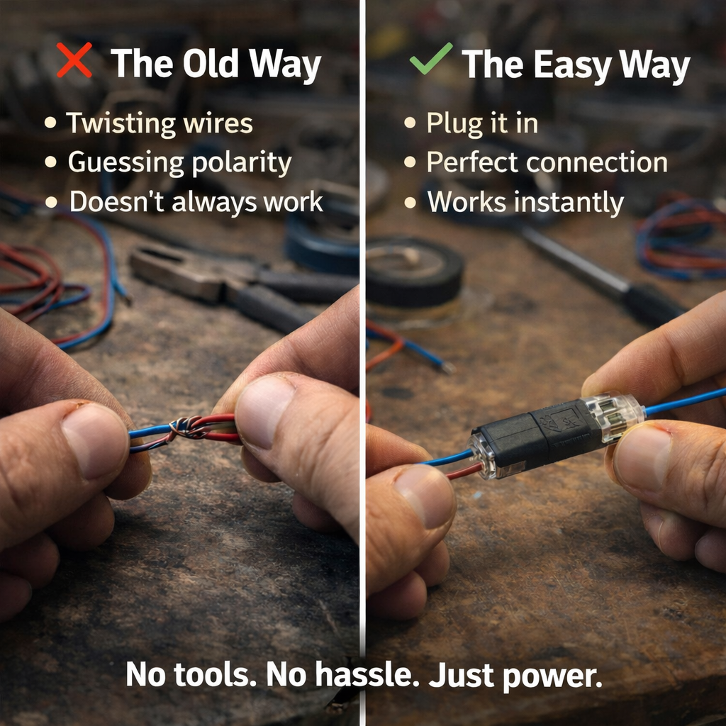 Double Wire Plug in Connector Ultimate DIY Wiring Kit