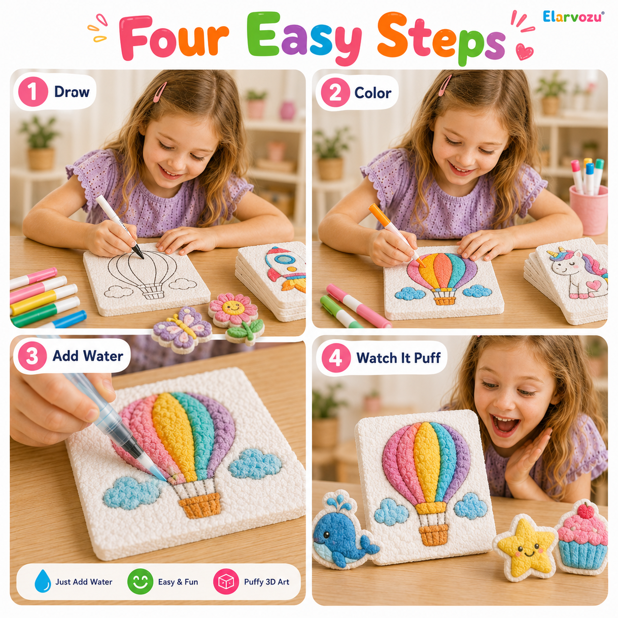 🔥🔥Last Day 69% off 3D Puffy Texture Paper- Turn Simple Drawings Into Fun Puffy 3D Art🪄