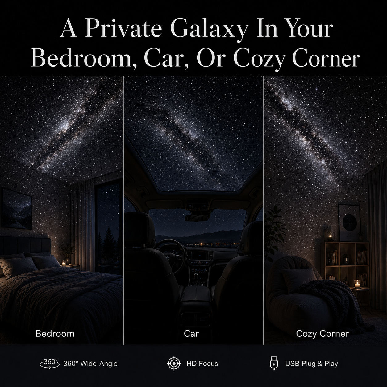 StarCeiling 360° Galaxy Sleep Projector