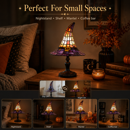 Varenloey® 🧙‍♀️ Stained-Resin-Style Witch Hat Lamp