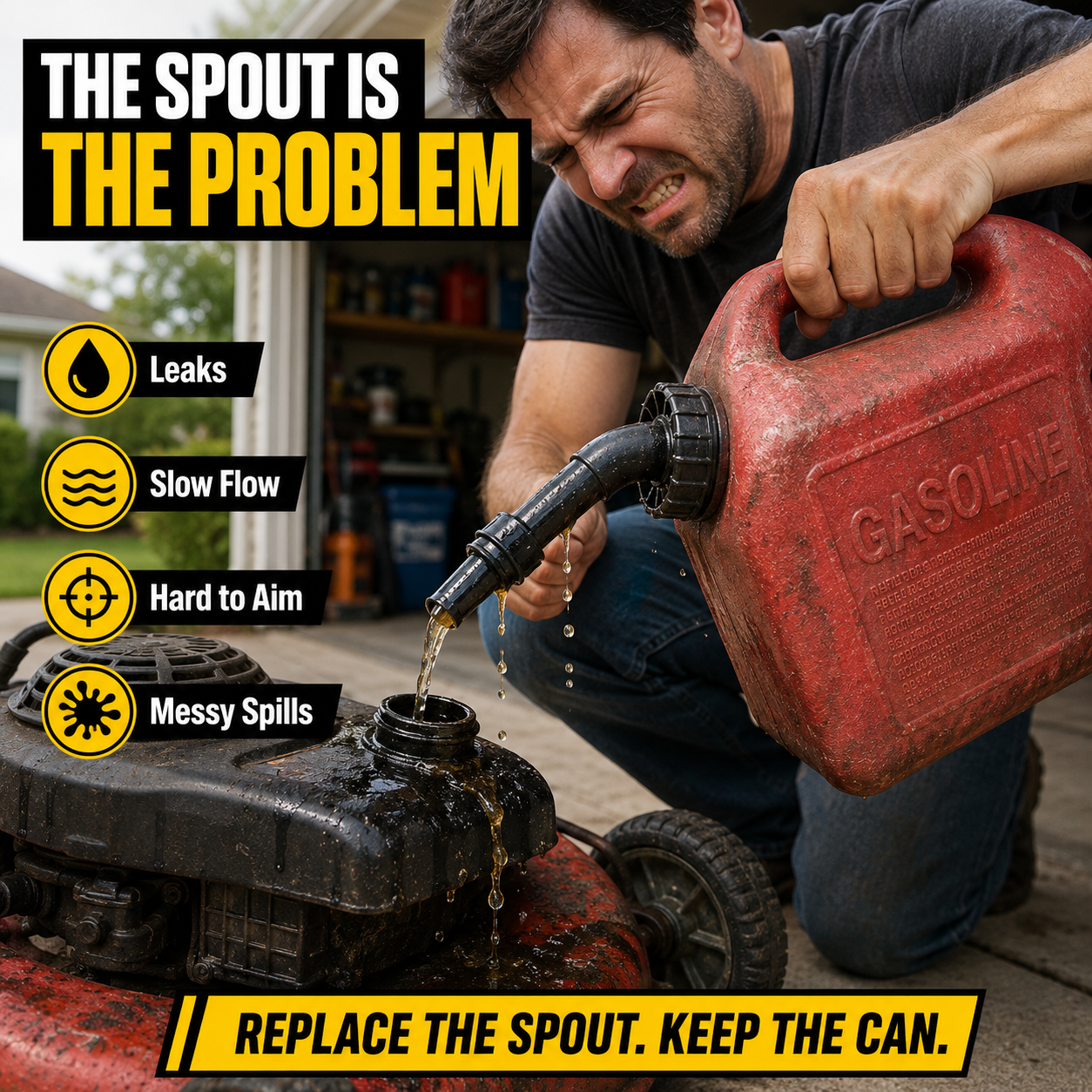 2-Pack Gas Can Spout Replacement Kit