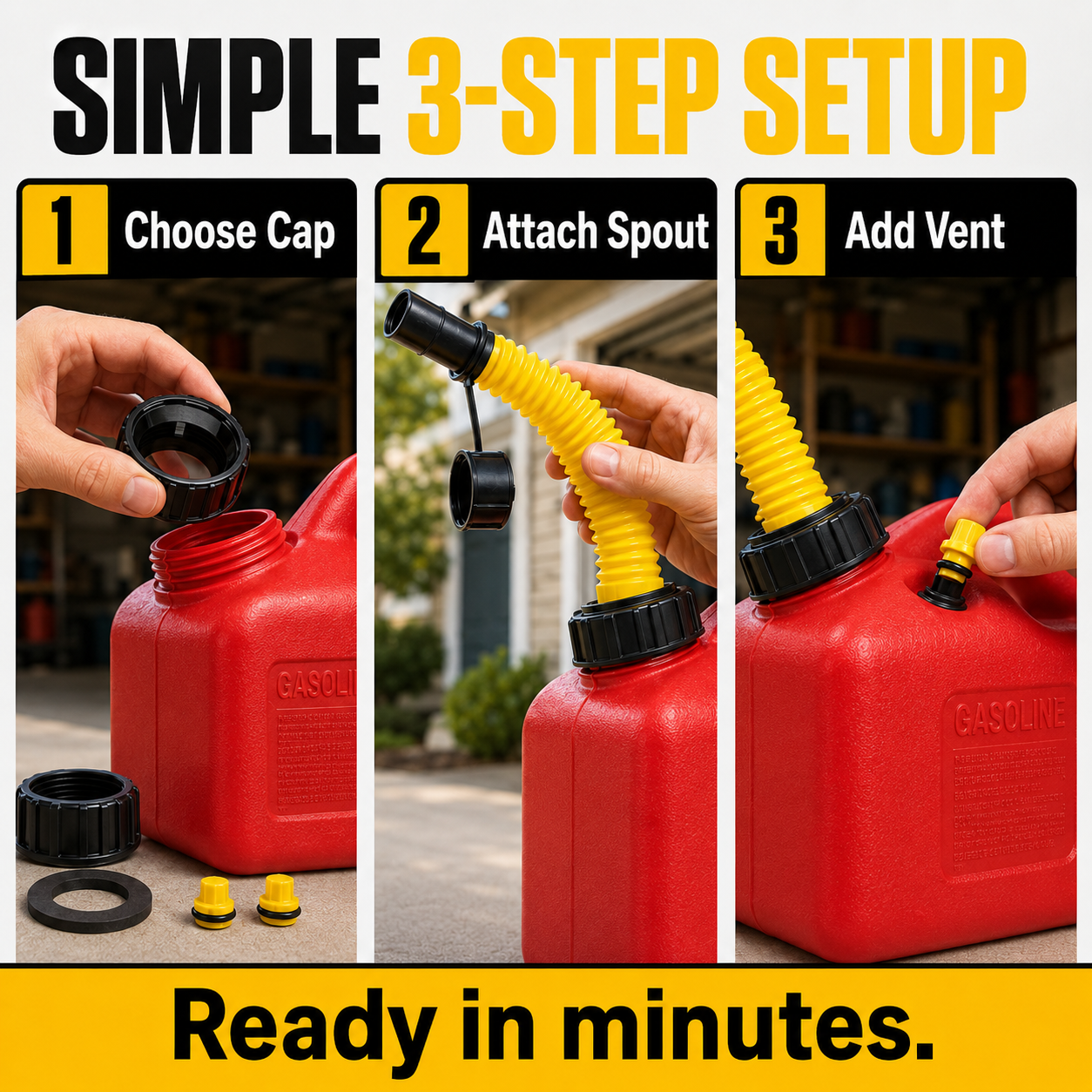 2-Pack Gas Can Spout Replacement Kit