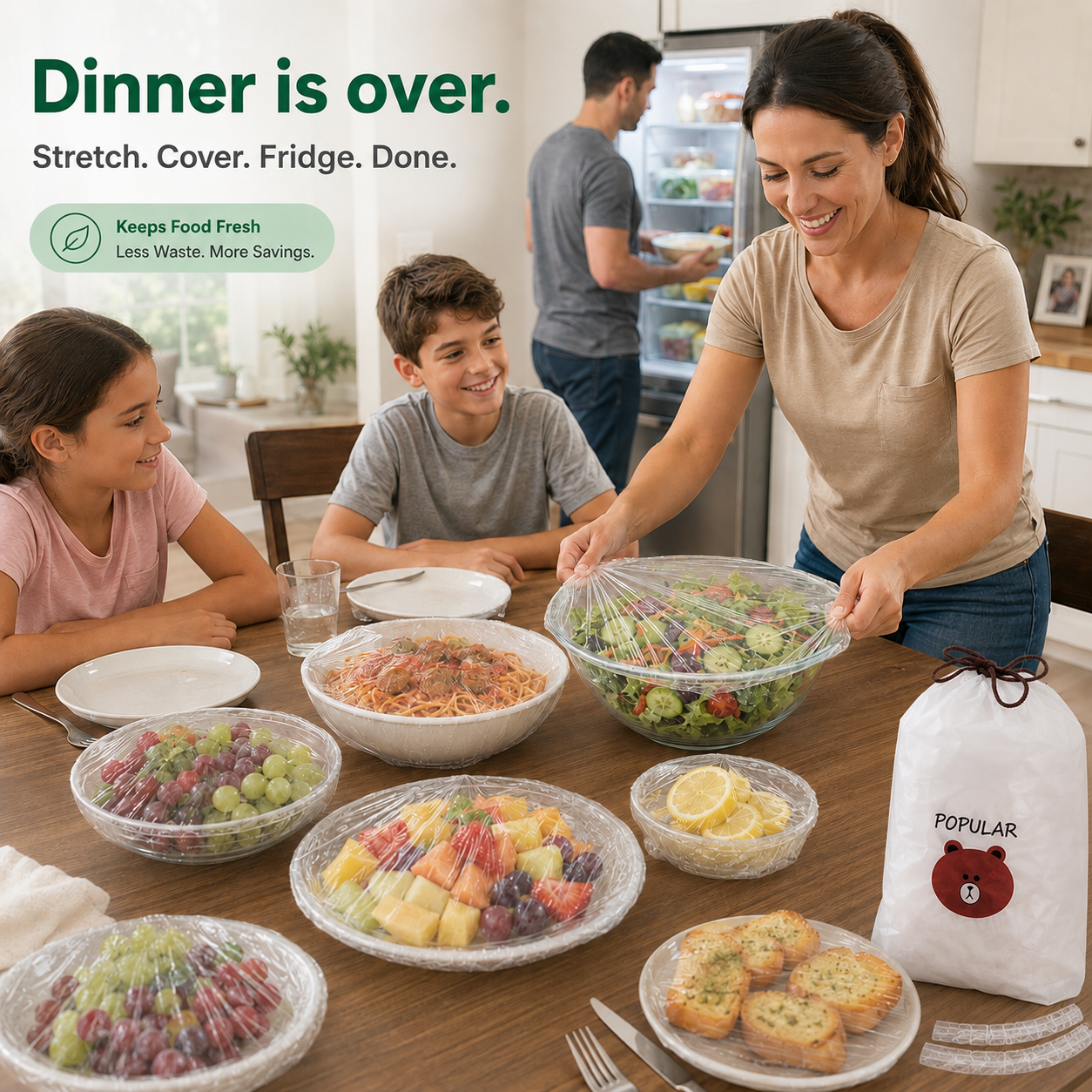 ⏳LAST DAY SALE 50% OFF!!🔥Varenloey® Disposable Stretch Food Covers for Bowls & Plates