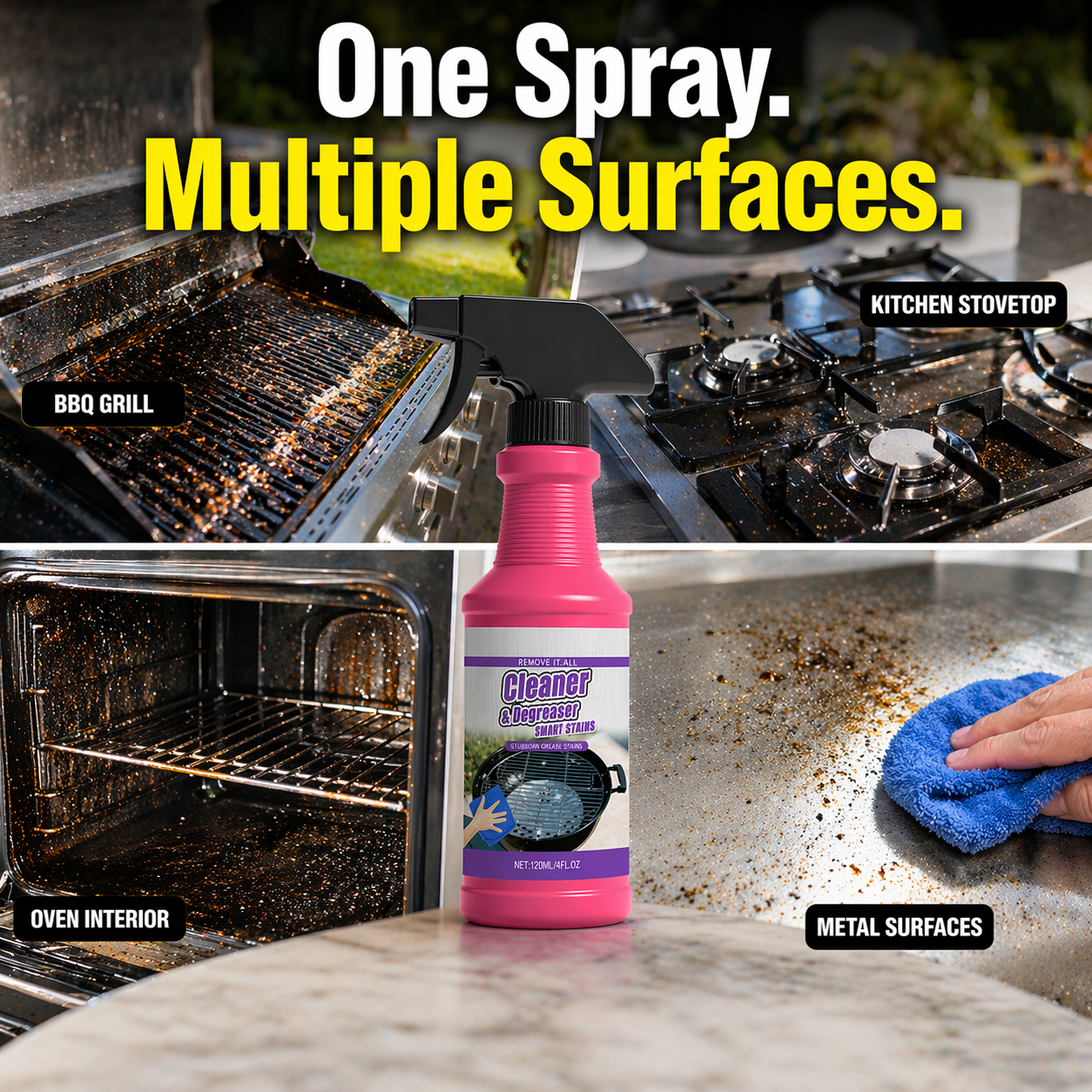 🔥Specialized Grill Cleaner — Heavy Grease, Gone Fast 🍢💦