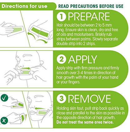 Facial Wax Strips for Facial Hair Removal