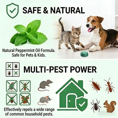 12-Pack Natural Peppermint & Lemon Rodent Repellent Balls - Safe Pest Control for Home & Garden