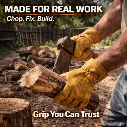 Built Like It Used To Be — Real Cowhide Work Gloves