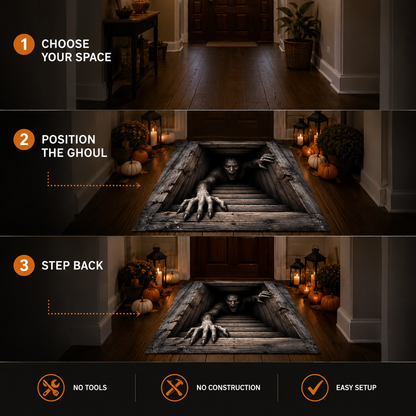 Varenloey® Creeping Ghoul 3D Illusion Rug