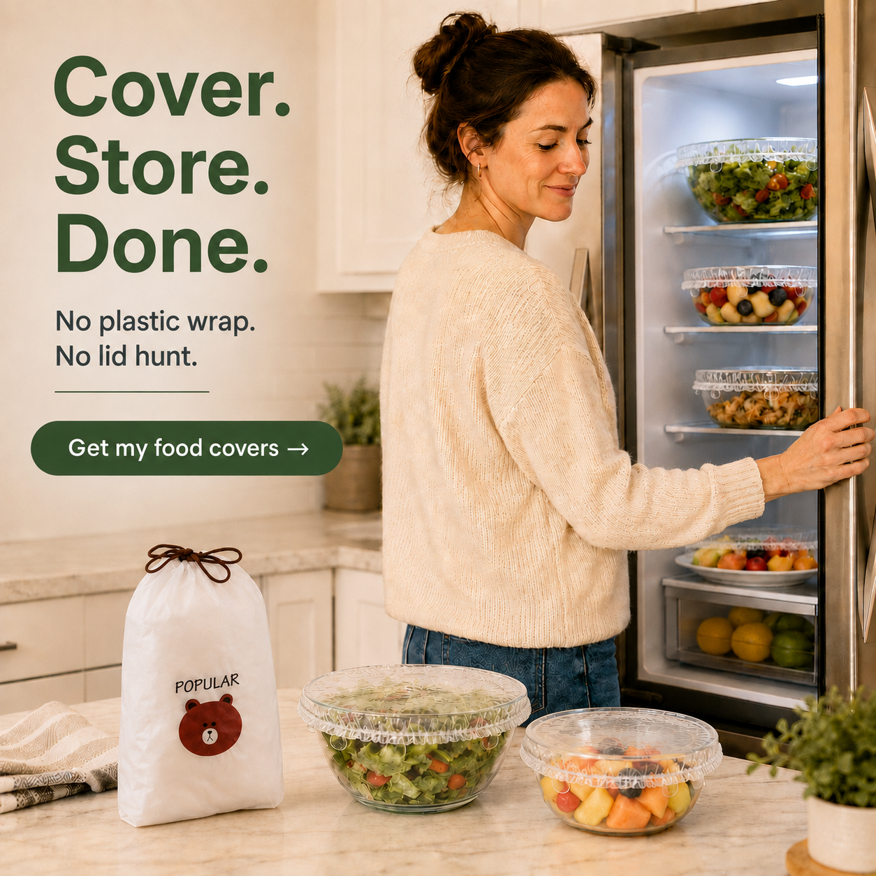 ⏳LAST DAY SALE 50% OFF!!🔥Varenloey® Disposable Stretch Food Covers for Bowls & Plates