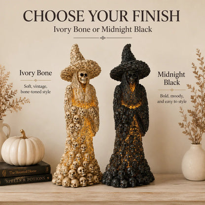 💀Varenloey® Glow Skull Witch Resin Halloween Decor Statue