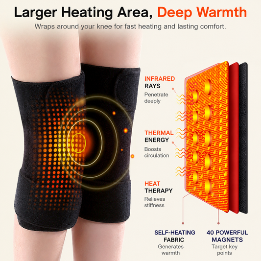 🔥 Magnetic Self-Heating Knee Brace 2PCS – Soothing Warmth for Achy, Stiff & Tired Knees
