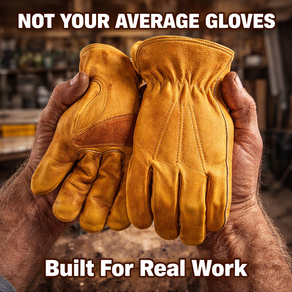 Built Like It Used To Be — Real Cowhide Work Gloves