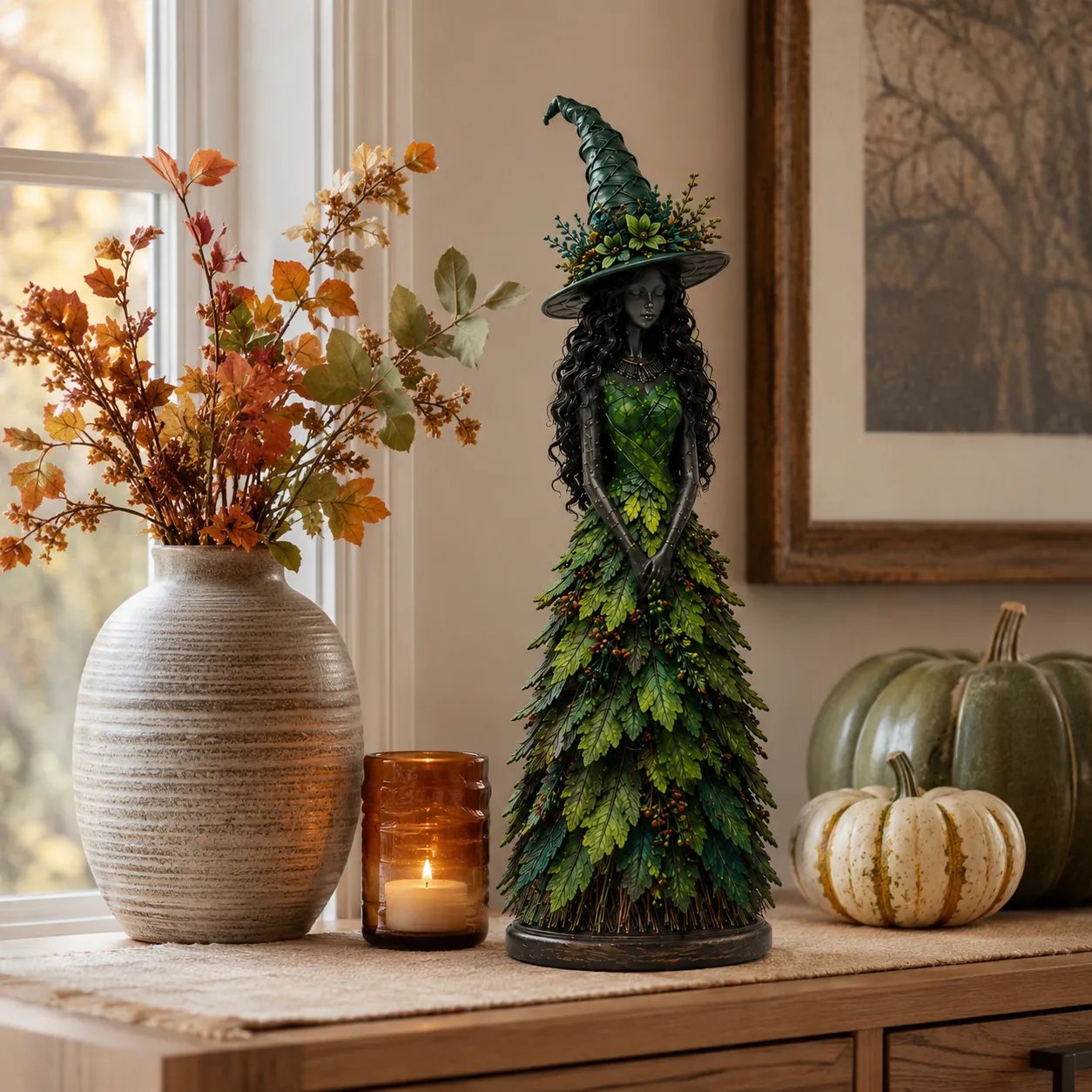 🔥LAST DAY 50% OFF - 🧙‍♀️Enchanted Autumn Witch Figurine (📦 Free Shipping)
