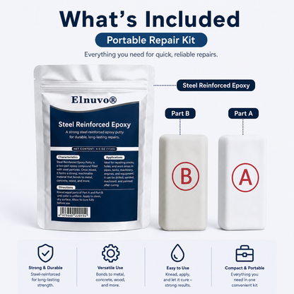 💥SAVE 50% NOW🏠EInuvo® Steel Reinforced Epoxy Repair Putty — Universal Glue for Metal, Wood, Plastic