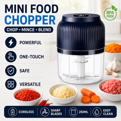 ⚡ Cordless Mini Food Chopper – Chop, Mince & Blend in Seconds
