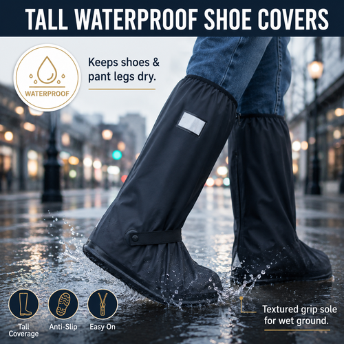 Varenloey® Foldable Waterproof Boot Covers – Stay Dry in Rain, Mud & Snow