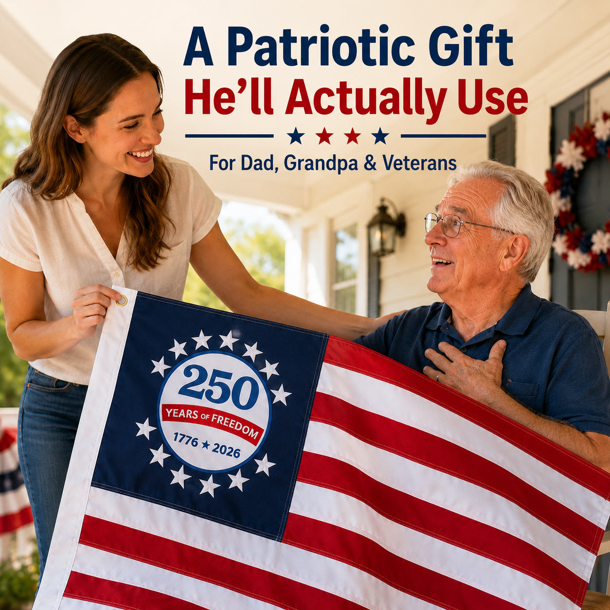 Last Day 51% OFF🔥250th Anniversary USA Commemorative Flag (3x5 Ft),Double-Sided Embroidered