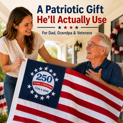 Last Day 51% OFF🔥250th Anniversary USA Commemorative Flag (3x5 Ft),Double-Sided Embroidered