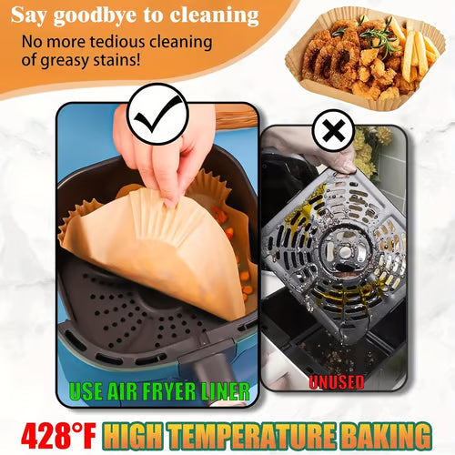100Pcs Parchment Paper Air Fryer Paper Liners