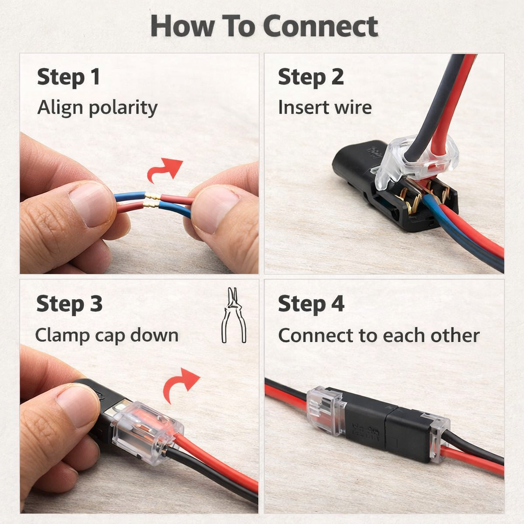 Double Wire Plug in Connector Ultimate DIY Wiring Kit