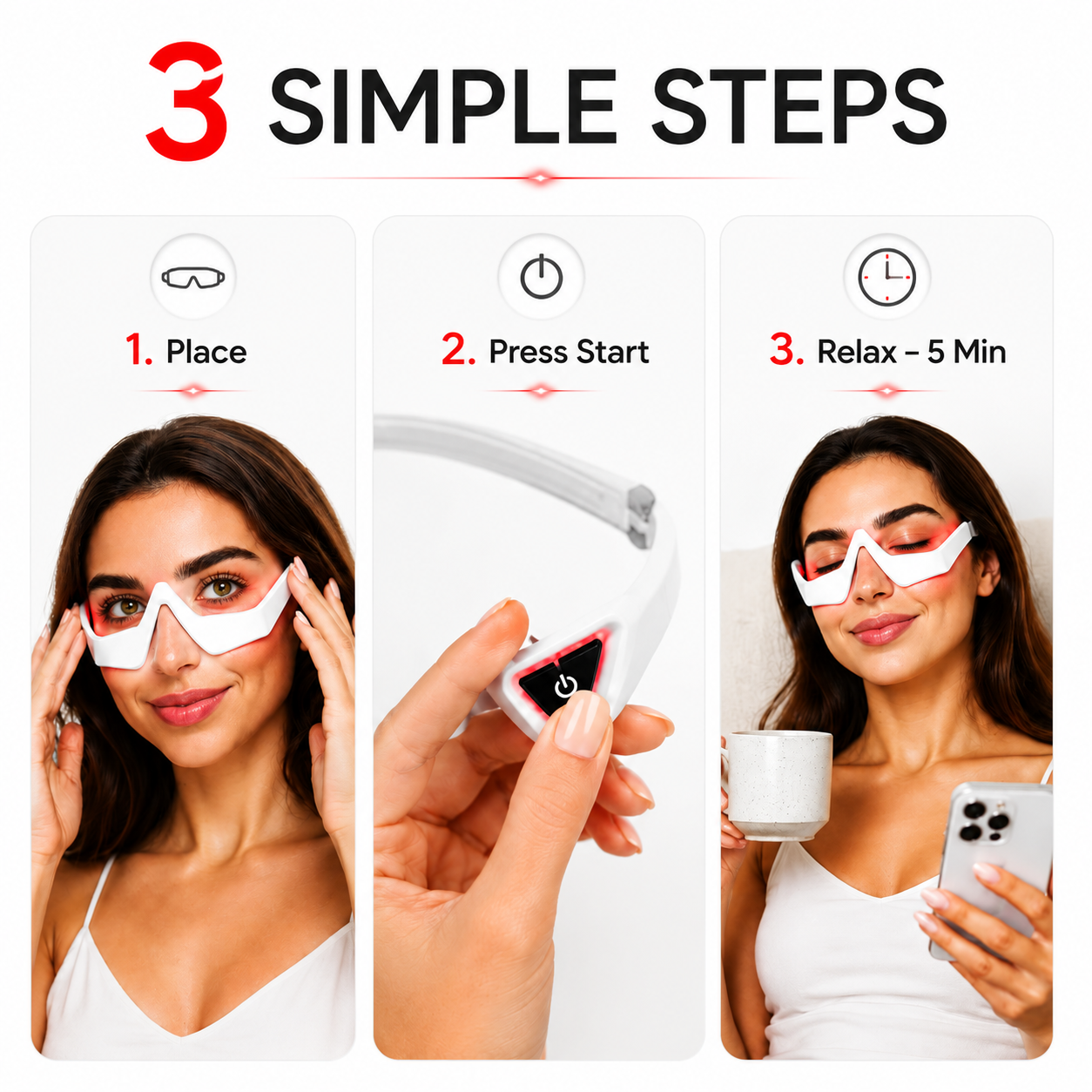 EInuvo™: Red Light Therapy That Deflates Eye Bags