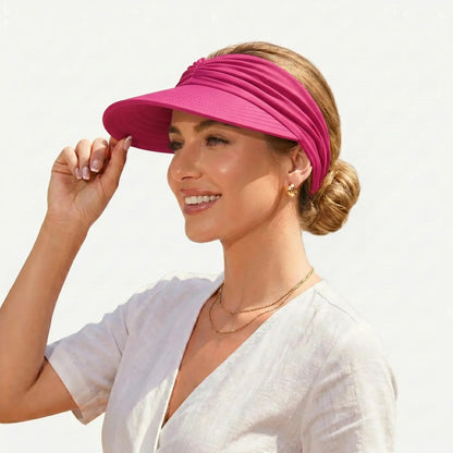 🔥 Summer Hot Sale 60% OFF💕UPF 50+ Sun Visor Ponytail Hat