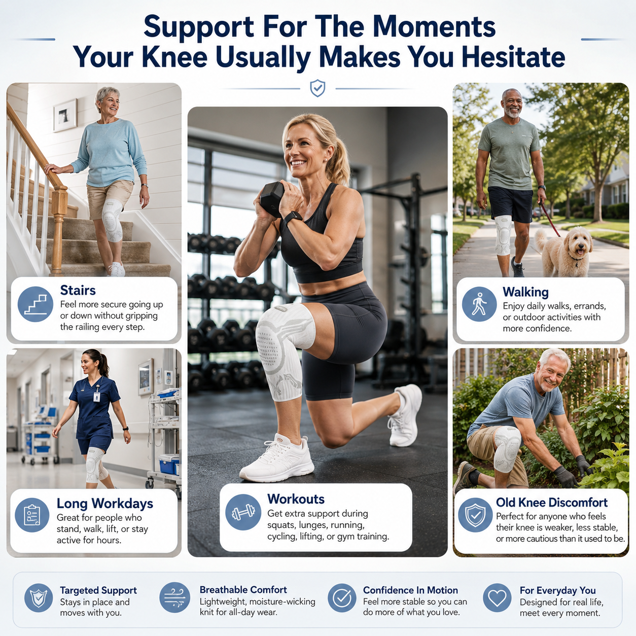 Elnuvo Advanced Adjustable Multi-Function Sports Knee Support Brace