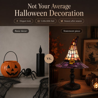 Varenloey® 🧙‍♀️ Stained-Resin-Style Witch Hat Lamp