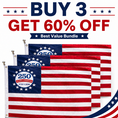 Last Day 51% OFF🔥250th Anniversary USA Commemorative Flag (3x5 Ft),Double-Sided Embroidered