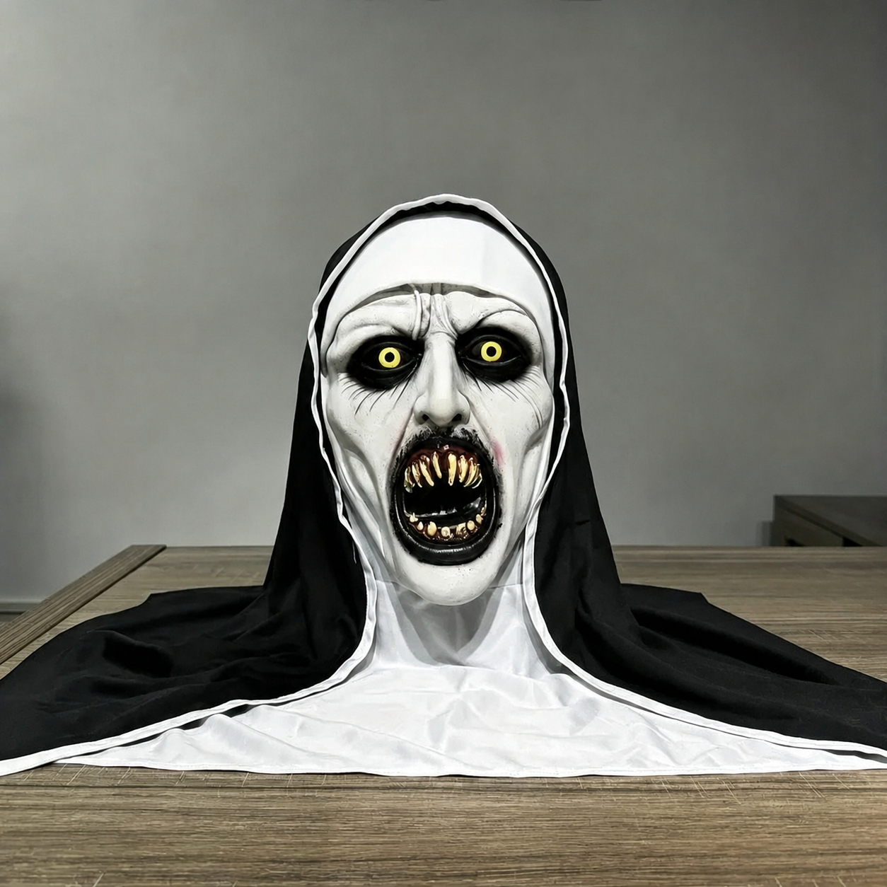 🔥 Limited-Time 50% OFF 🎃 Possessed Nun Halloween Mask – Creepy Latex Costume for Parties & Haunted Houses