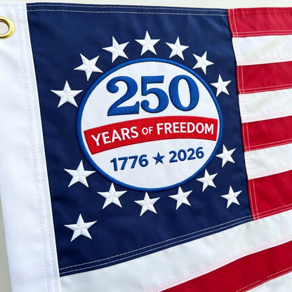 Last Day 51% OFF🔥250th Anniversary USA Commemorative Flag (3x5 Ft),Double-Sided Embroidered