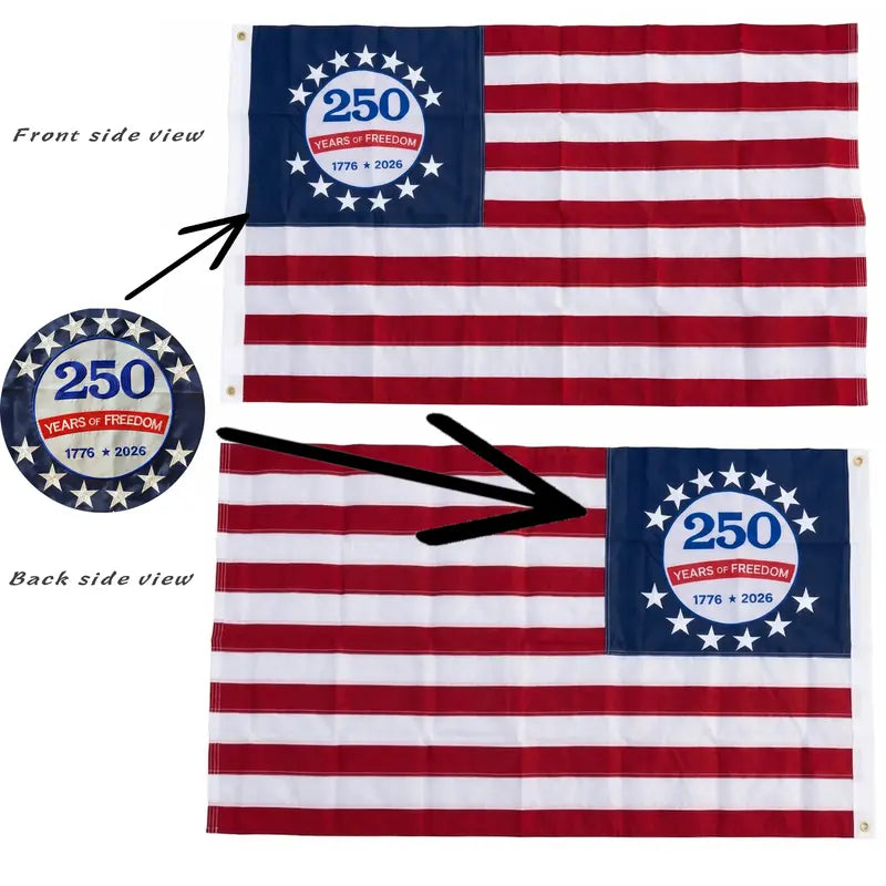 Last Day 51% OFF🔥250th Anniversary USA Commemorative Flag (3x5 Ft),Double-Sided Embroidered