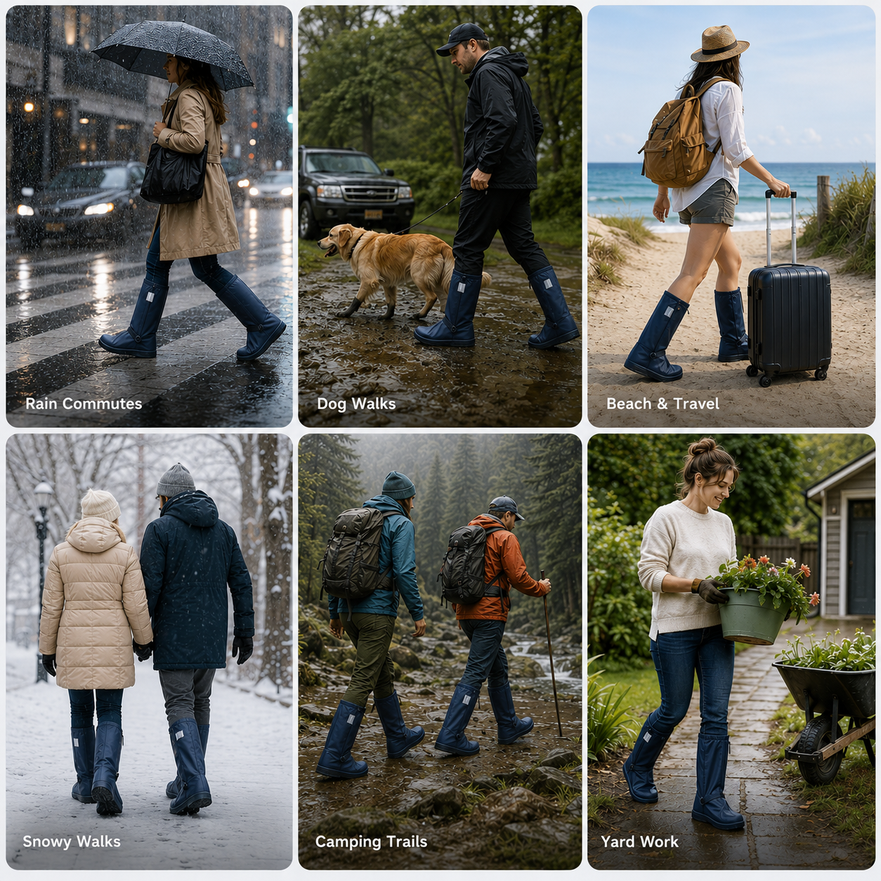 Varenloey® Foldable Waterproof Boot Covers – Stay Dry in Rain, Mud & Snow