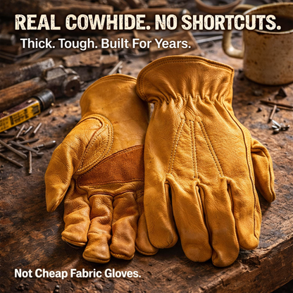 Built Like It Used To Be — Real Cowhide Work Gloves