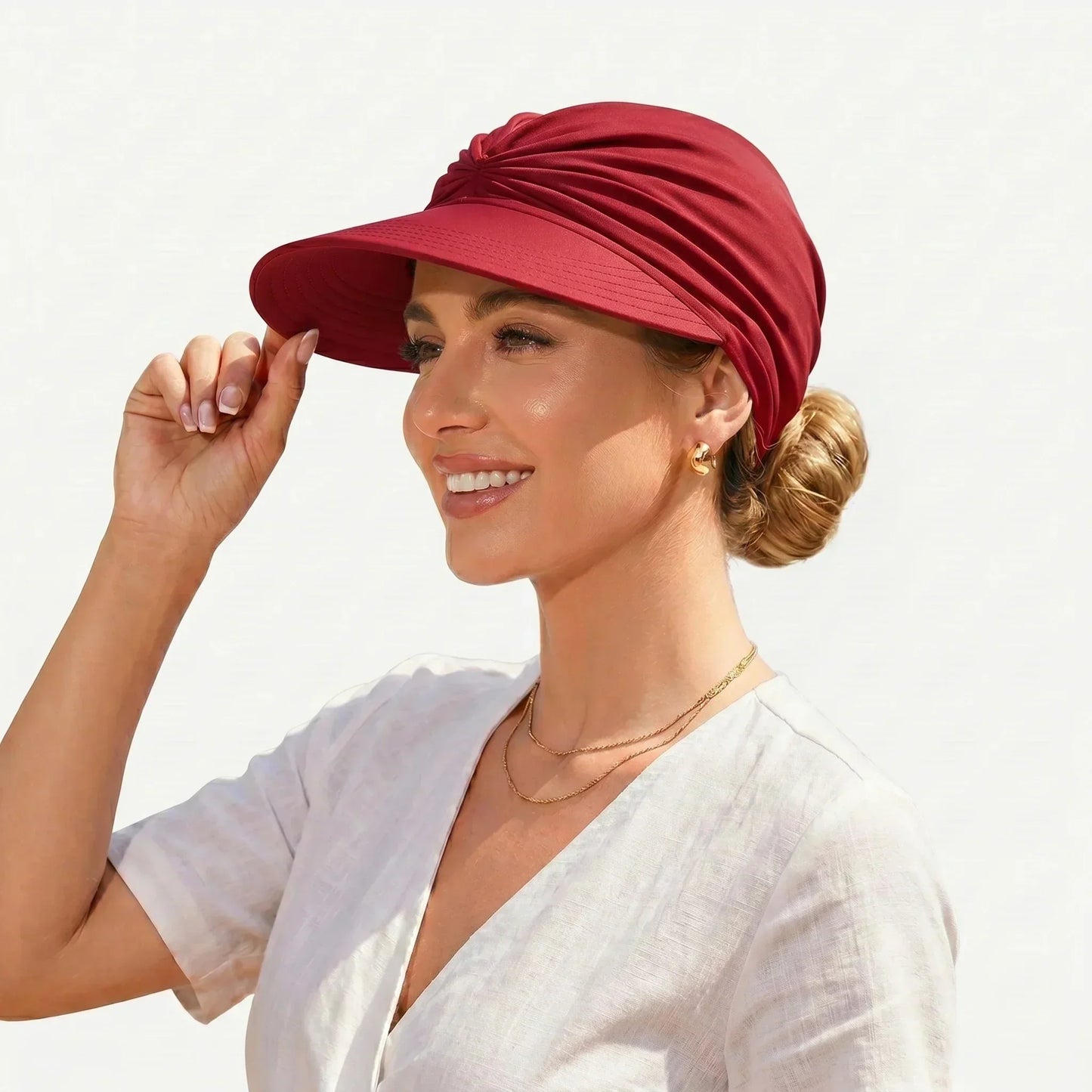 🔥 Summer Hot Sale 60% OFF💕UPF 50+ Sun Visor Ponytail Hat