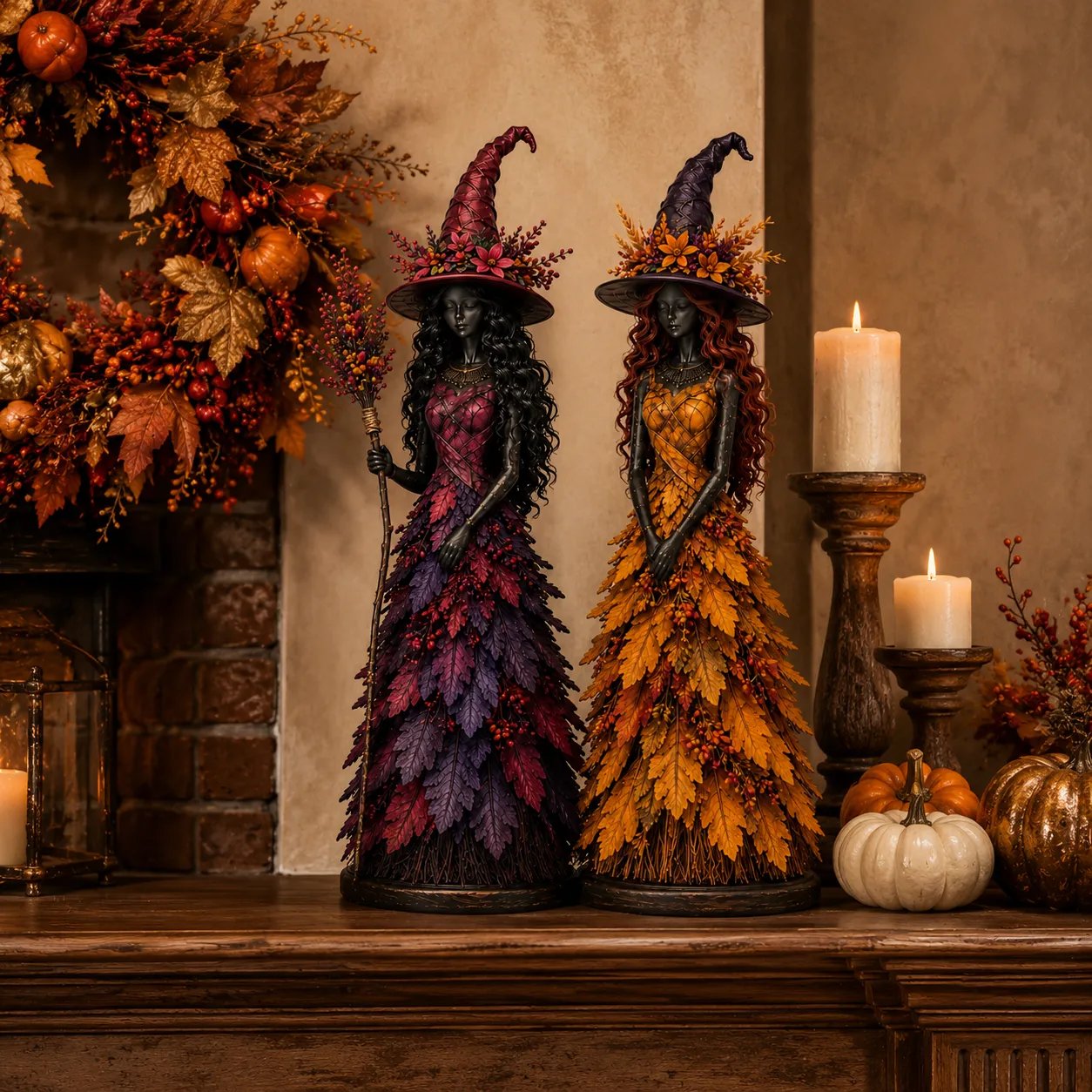 🔥LAST DAY 50% OFF - 🧙‍♀️Enchanted Autumn Witch Figurine (📦 Free Shipping)