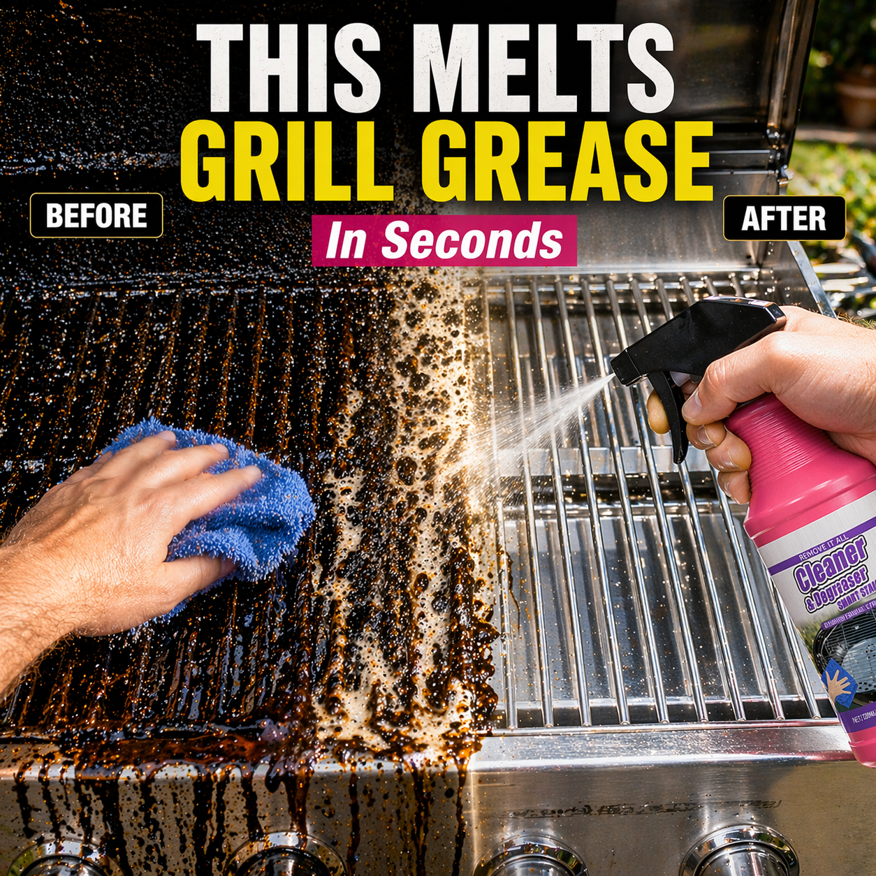 🔥Specialized Grill Cleaner — Heavy Grease, Gone Fast 🍢💦