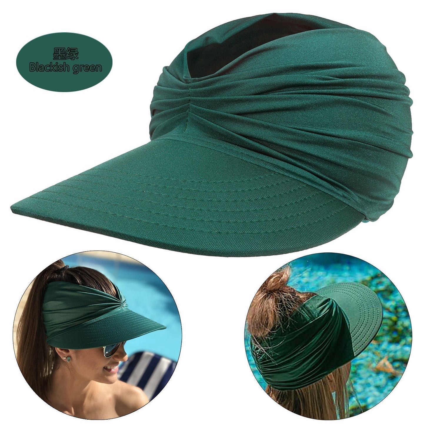 🔥 Summer Hot Sale 60% OFF💕UPF 50+ Sun Visor Ponytail Hat