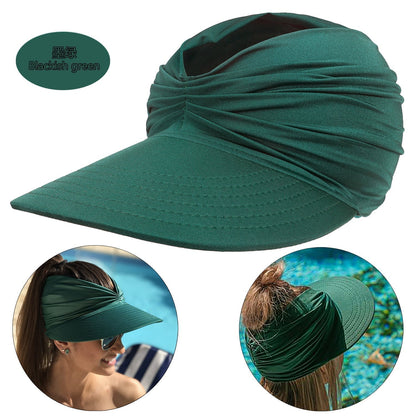 🔥 Summer Hot Sale 60% OFF💕UPF 50+ Sun Visor Ponytail Hat